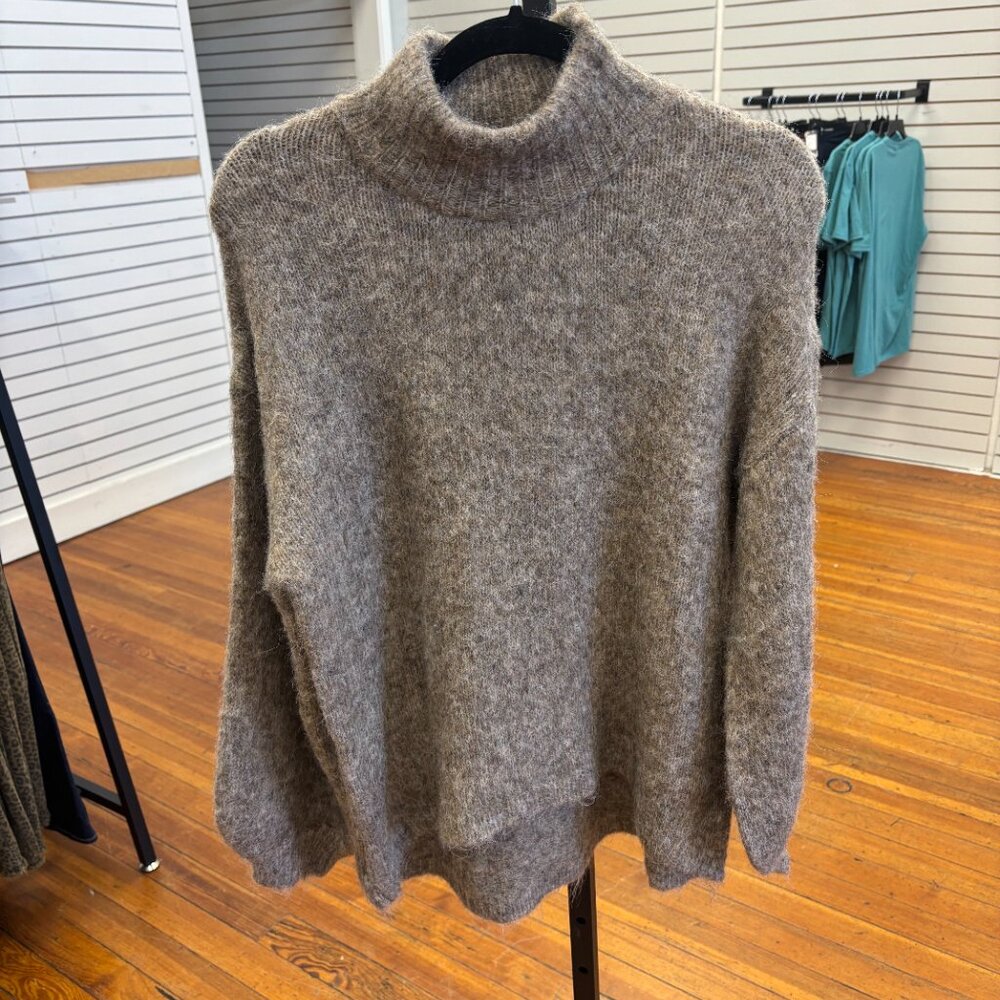 Latte Heather Mohair Sweater - Picture 3 of 7